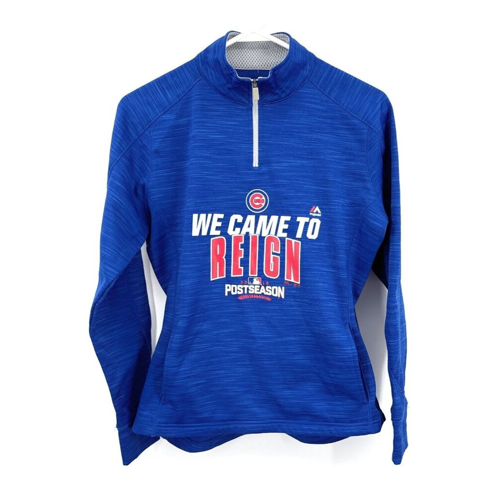 Majestic Thermabase 2016 Post Season 1/4 Zip Chicago Cubs MLB‎ S